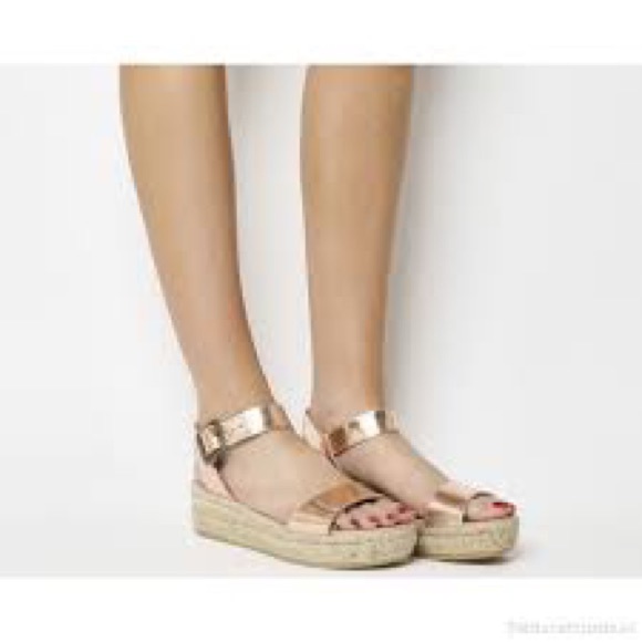 Gold Flatform Espadrilles - Picture 8 of 8